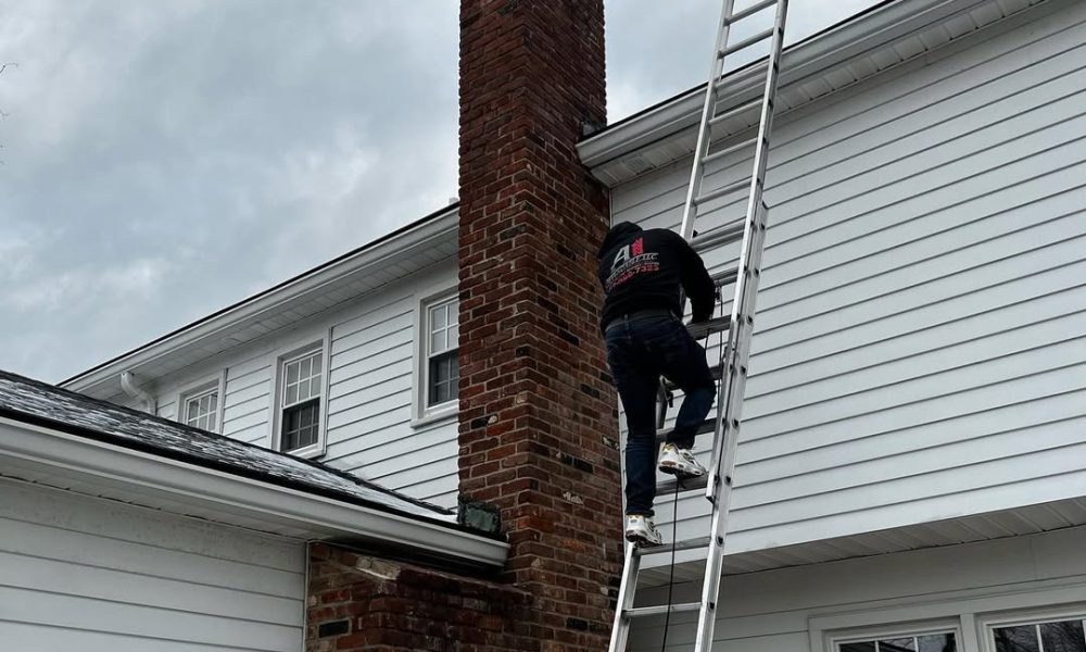 New Chimney new flashing @a1dependable.llc ✅#chimney #home #construction #usa #nj
